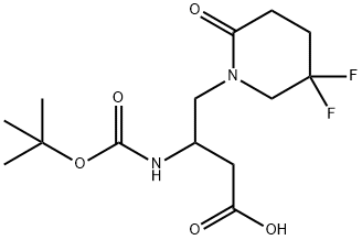 Acido (S)-3-((tert-Butossicarbonil)ammino)-4-(5,5-difluoro-2-ossopiperidin-1-il)butanoico