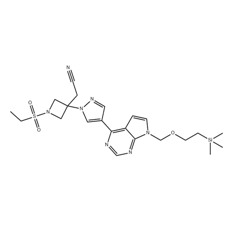 2-(1-(etilsolfonil)-3-(4-(7-((2-(trimetilsilil)etossi)metil)-7H-pirrolo[2,3-d]pirimidin-4-il)-1H-pirazol-1-il)azetidin-3-il)acetonitrile