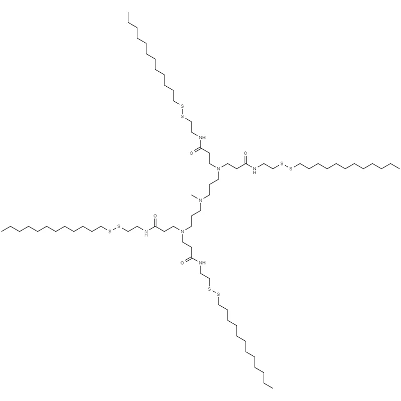 3,3',3'',3'''-(((Metilazanediil)bis(propan-3,1-diil))bis(azanetriil))tetrakis(N-(2-(dodecildisulfanil)etil)propanammide)