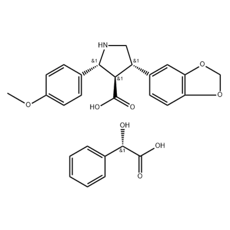 Acido 3-pirrolidinacarbossilico, 4-(1,3-benzodiossol-5-il)-2-(4-metossifenil)-, (2R,3R,4S)-, (αS)-α-idrossibenzeneacetato