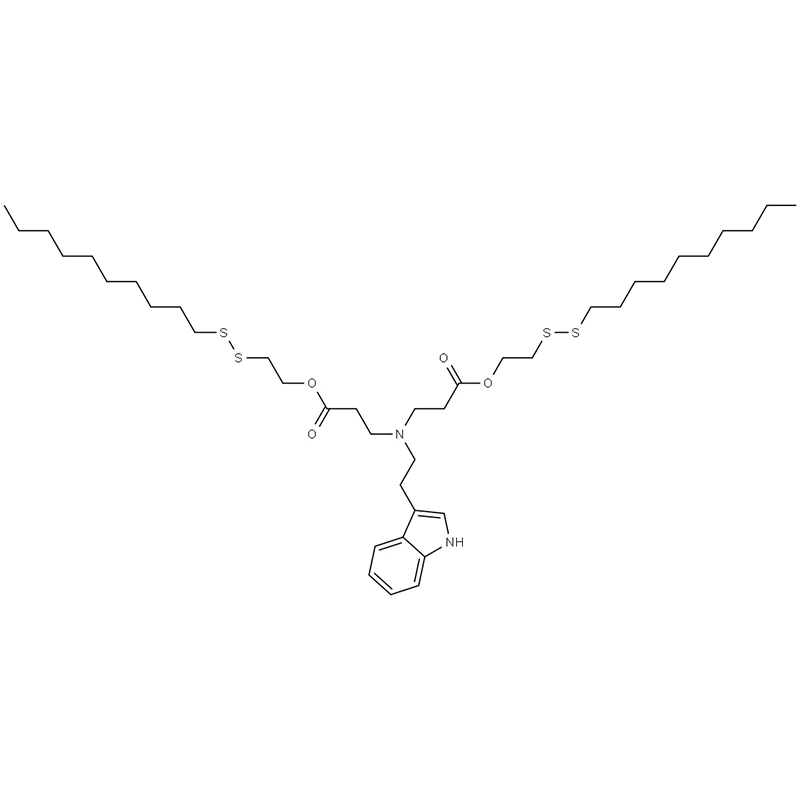 Bis(2-(decildisulfaneil)etil) 3,3'-((2-(1H-indol-3-il)etil)azanediil)dipropionato